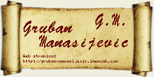 Gruban Manasijević vizit kartica